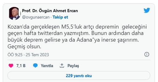 Ahmet Ercan ve Naci Görür den Adana depremi sonrası büyük deprem yorumu